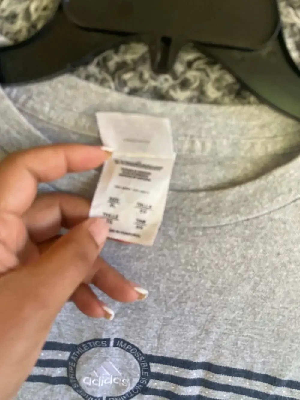 Vintage Adidas Long Sleeve Graphic Shirt Grey Impossible Is Nothing